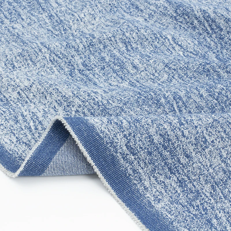 Washed Denim Fabric By The Meter for Jeans Coats Clothing Pants Sewing Drape Winter Thickened Pure Cotton Designer Cloth Fashion