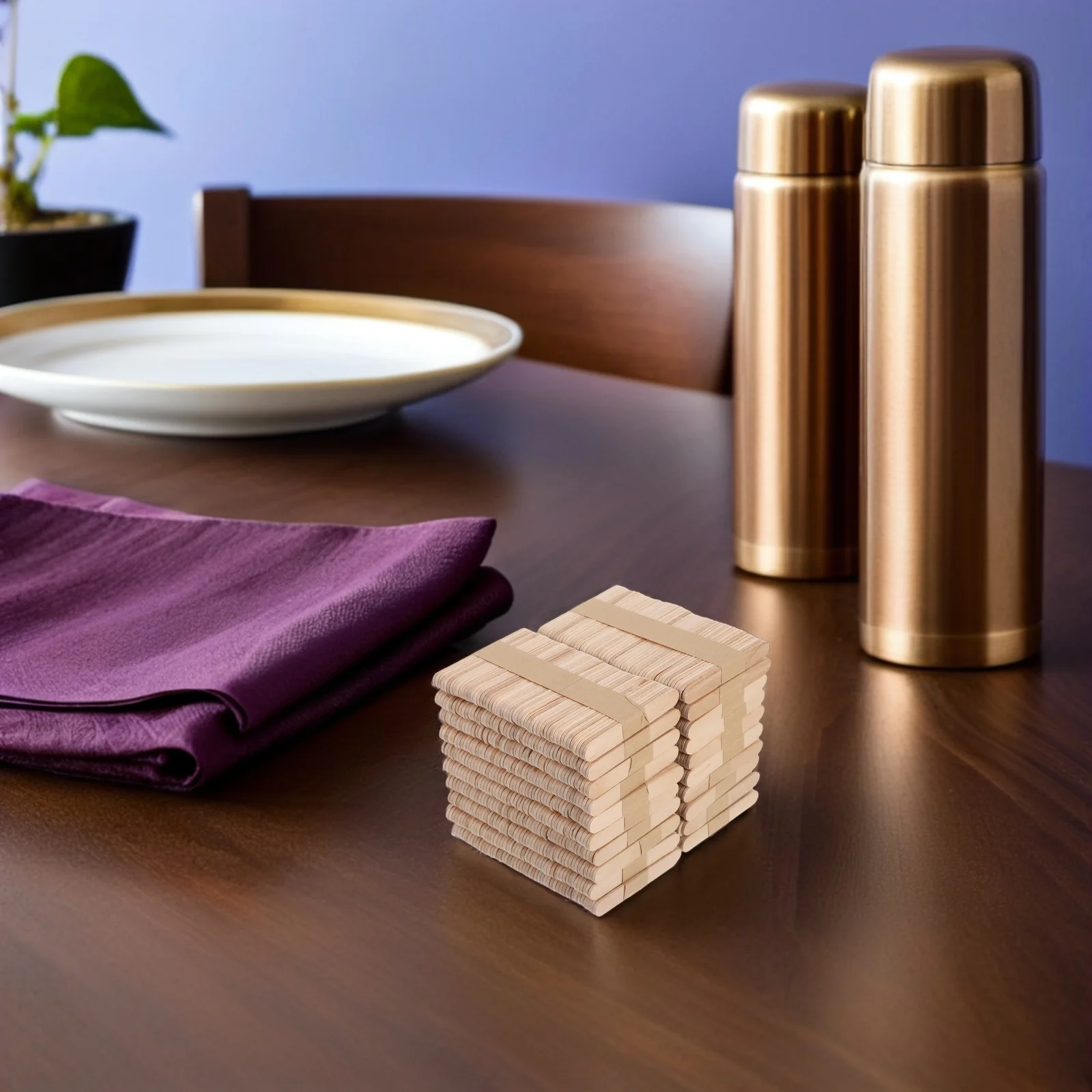 

600Pcs Wooden Sticks Natural Craft Sticks for DIY Kids Classroom Art Project Labels Waxing Crafts