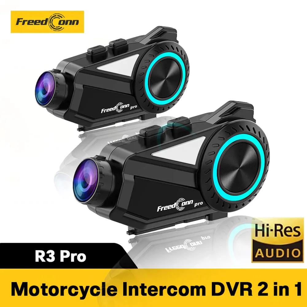 Freedconn R3 Pro Helmet Headset Motorcycle Intercom Bluetooth 6ways BT Moto Helmets Drop‑proof and shock‑proof Ultra‑long standb