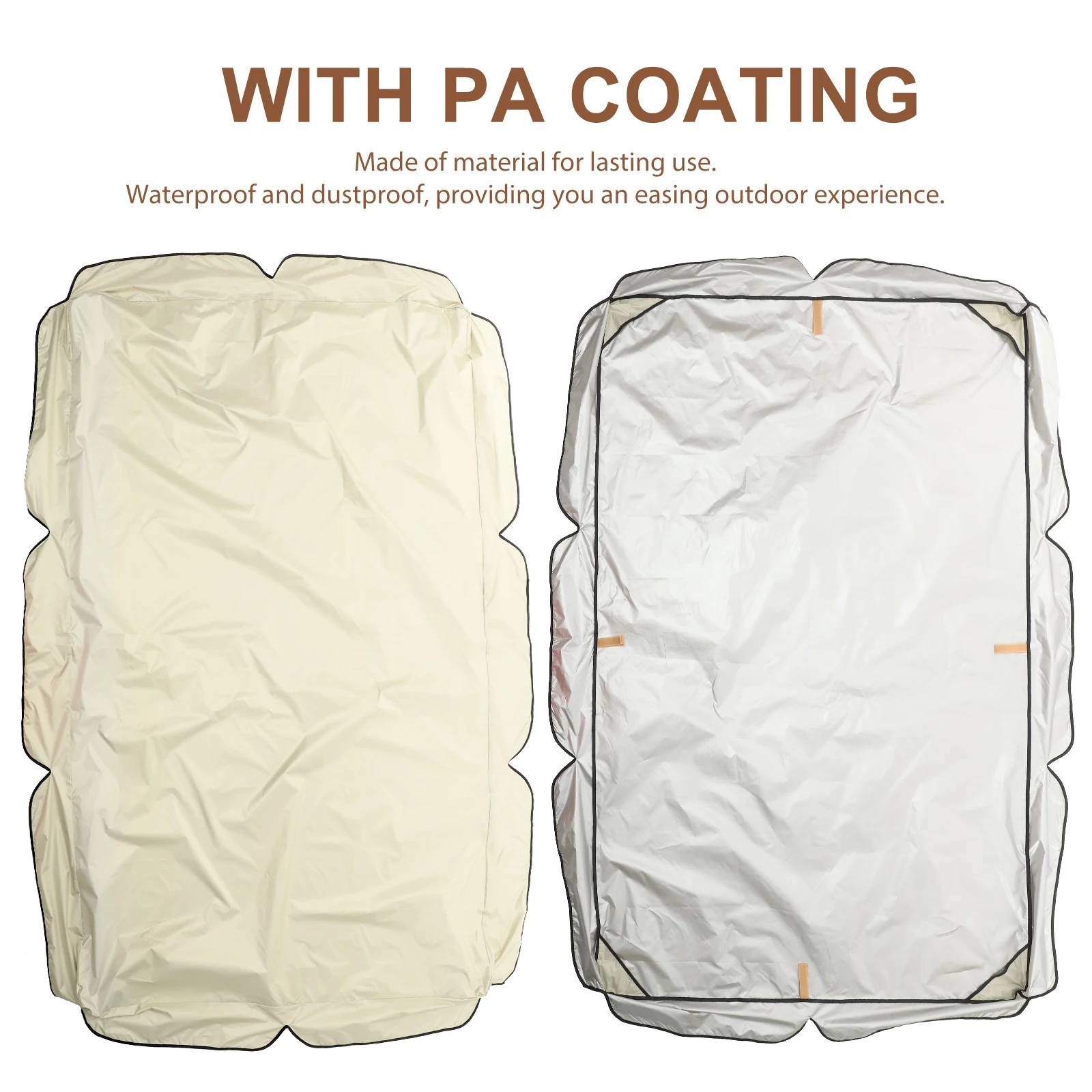 

Waterproof Garden Swing Cover Dustproof Elastic Scalloped Protector For Outdoor Use 3-Seater 195X125Cm Beige