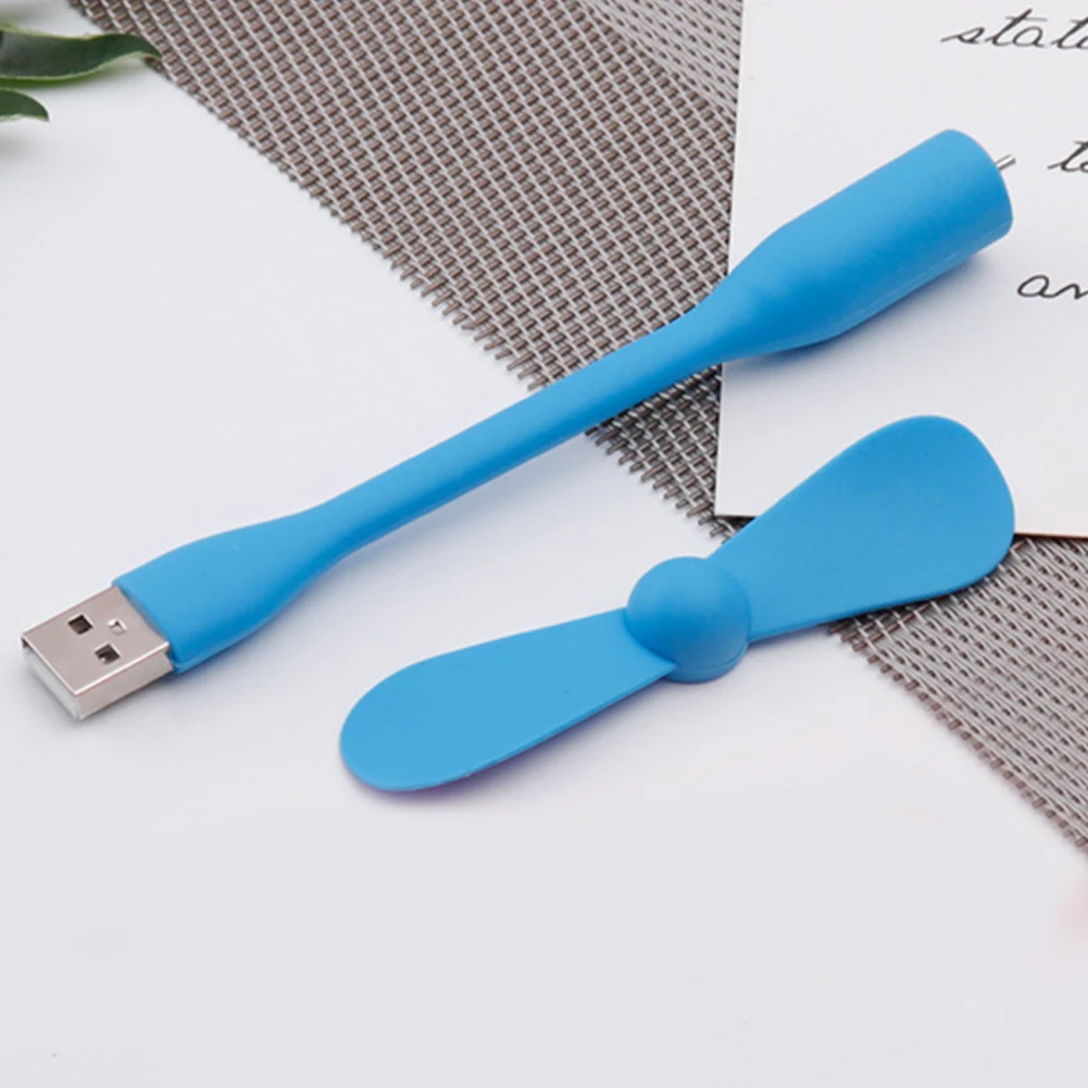 1pc Creative Flexible Mini Fan Summer Travel Cooling Ventilator 360 Degree Bending Mobile Phone USB Gadgets Fans