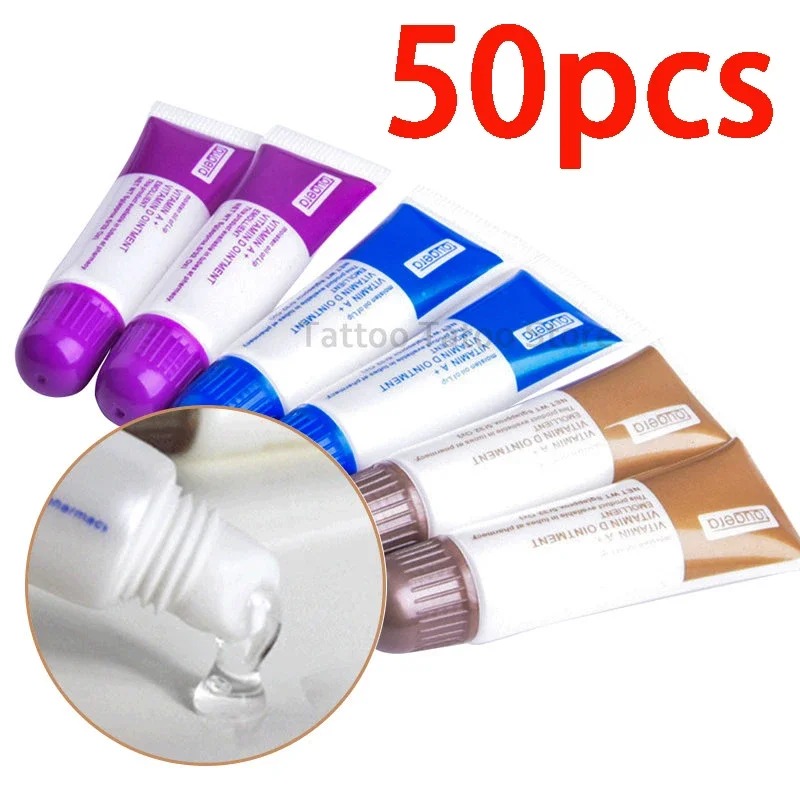 50pc Microblading Permanent Makeup Aftercare Vitamin Ointment Tattoo Care Tattoo Repair Gel Cream Anti Scar Body Art Eyebrow Lip