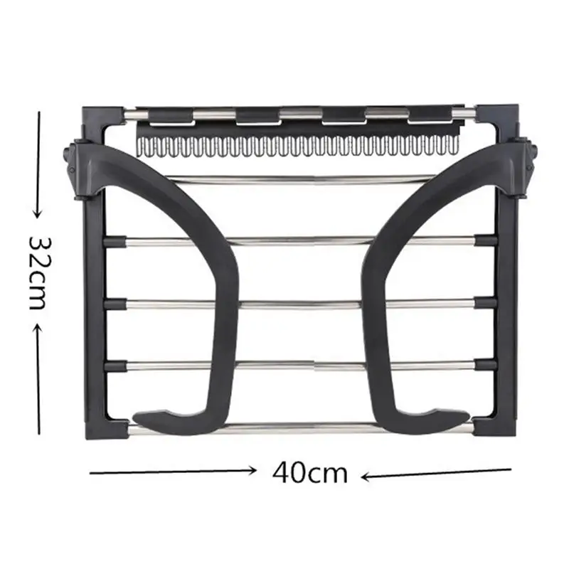 FAST-2X Balcony Drying Shoe Rack Folding Window Diaper Drying Rack Laundry Clothes Dryer, Indoor Towel Storage Rack 40Cm
