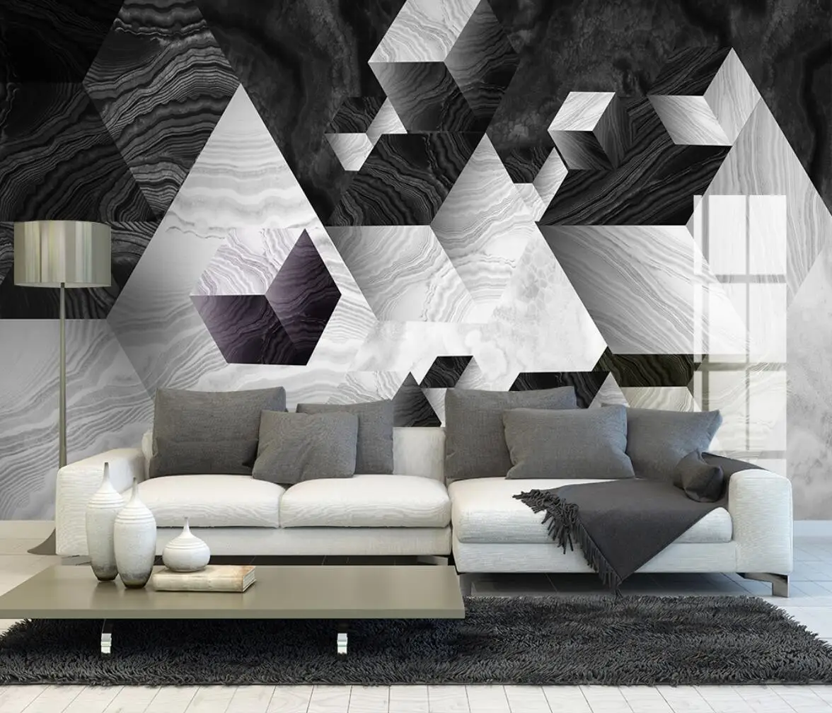 

beibehang custom European geometric marble Wall Paper Photo mural Wallpapers Living Room Bedroom Papel De Parede Sala home decor