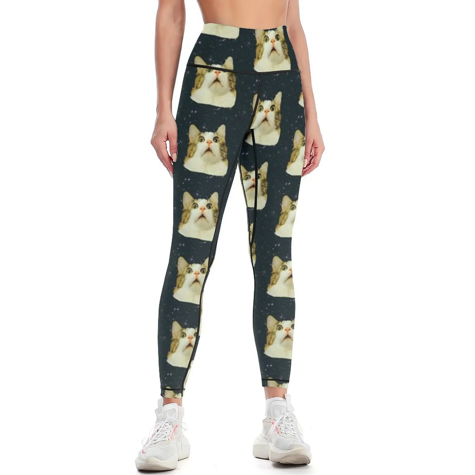 

Stunned Space Cat Leggings active wear sport pants Leginsy push up for physical Womens Leggings