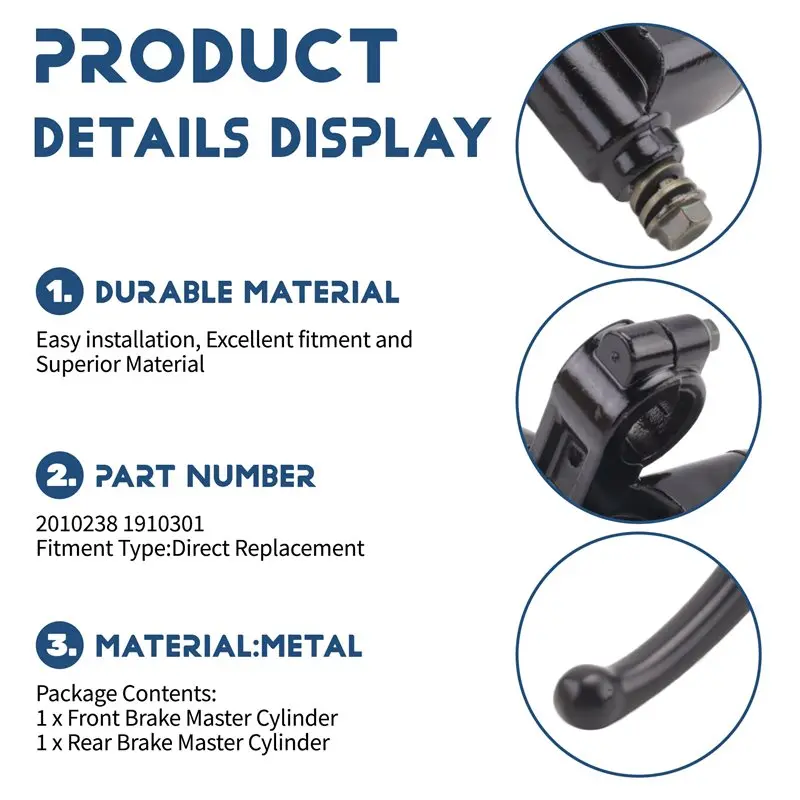 A58X-مركبة ATV الأمامية والخلفية لـ Polaris Sportsman 335 400 450 500 600 700 أسطوانة الفرامل الرئيسية- 2010238 1910301 #4