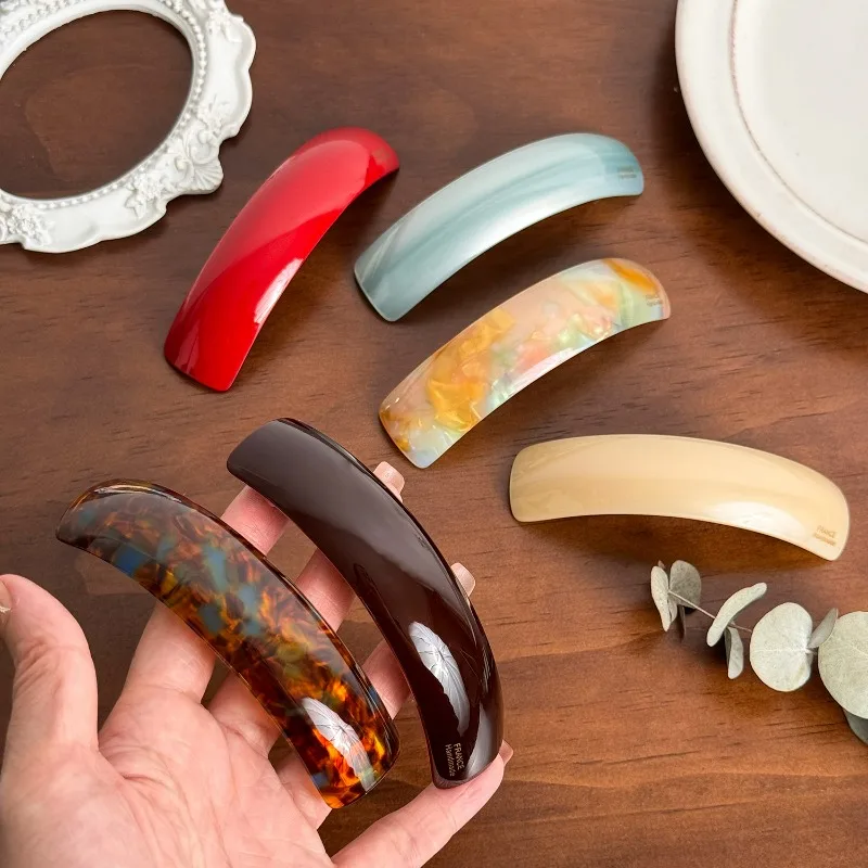 韓国風ハイグレードワンワードスプリングクリップ、バックヘッドハーフタイヘア、すべてマッチポニーテールヘアピン