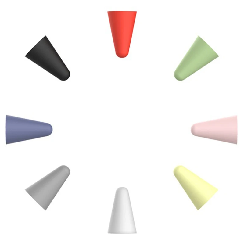 ฝาครอบท่อไอเสียดินสอสำหรับ Apple ดินสอ2Nd รุ่น1St เคสหัวปากกาซิลิโคนปิดเสียงสำหรับดินสอปกป้องตัวเครื่องอุปกรณ์ป้องกันหน้าจอผสม