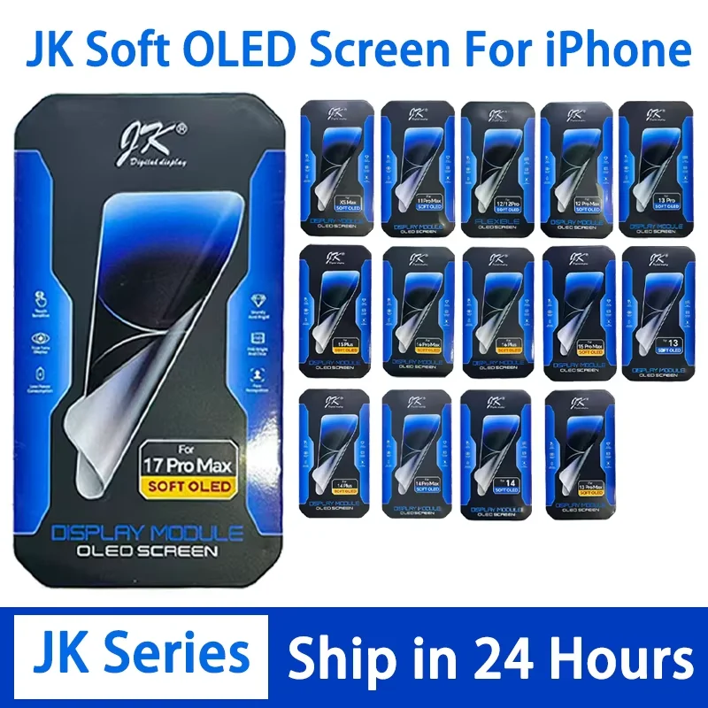 JK Soft OLED Series Screen For iPhone XS 11 12 13 14 15 16 Plus 17 Pro Max LCD Display Touch Screen Digitizer Replacement
