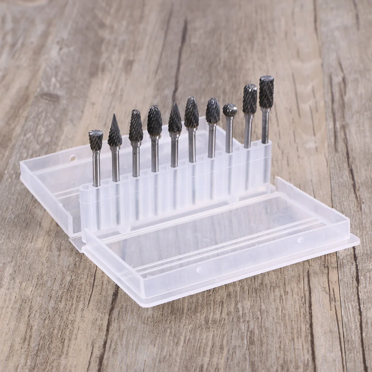 10Pcs Carbide Burrs Set 6Mm Head Diameter Premium Tungsten Steel Rotary Tool for Precise Metal Shaping Leveling