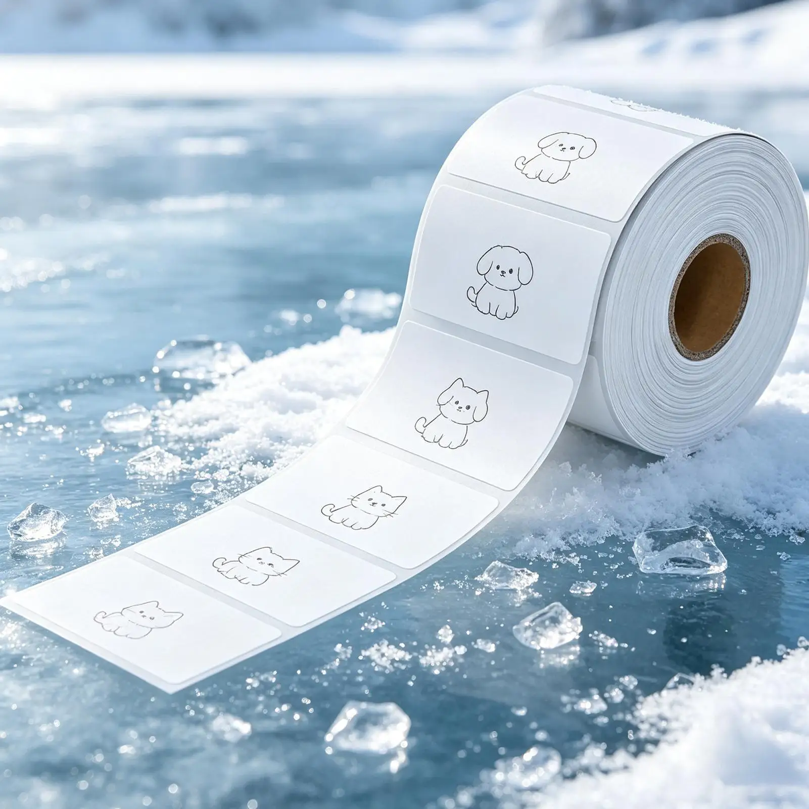 Thermal Stickers 2x1 Inch Removable Waterproof Tear-Resistant Printer Labels Storage Organization Rolls For Warehouse Kitchen