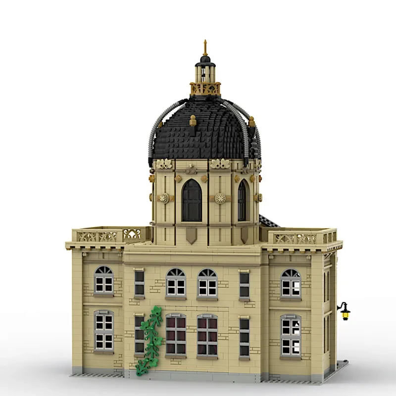 MOC-163321 Bloco de construção arquitetura montagem criativa brinquedo DIY aniversário presente de Natal Instituto de Estudos Ocidentais na França