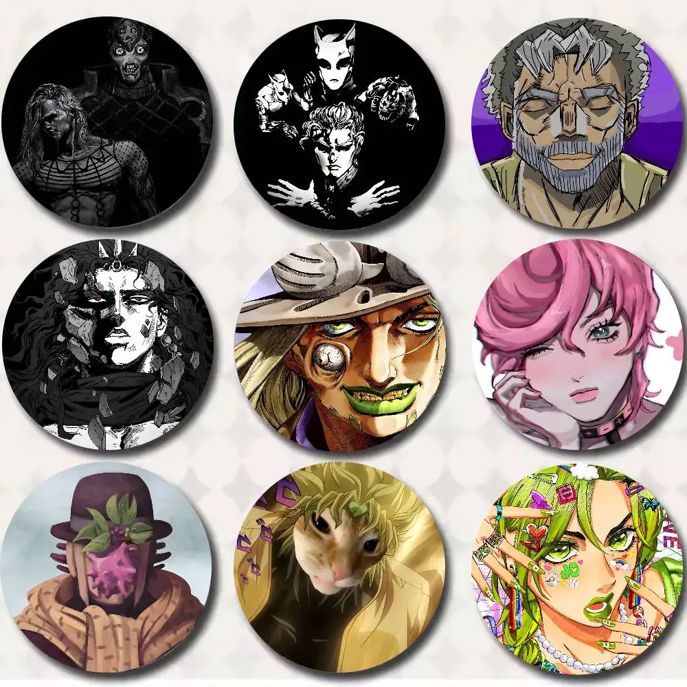 Cool Anime Fashion JoJo B-BizarreS Adventure Badge , Cool Character Brooches of the Anime Badge Decoration