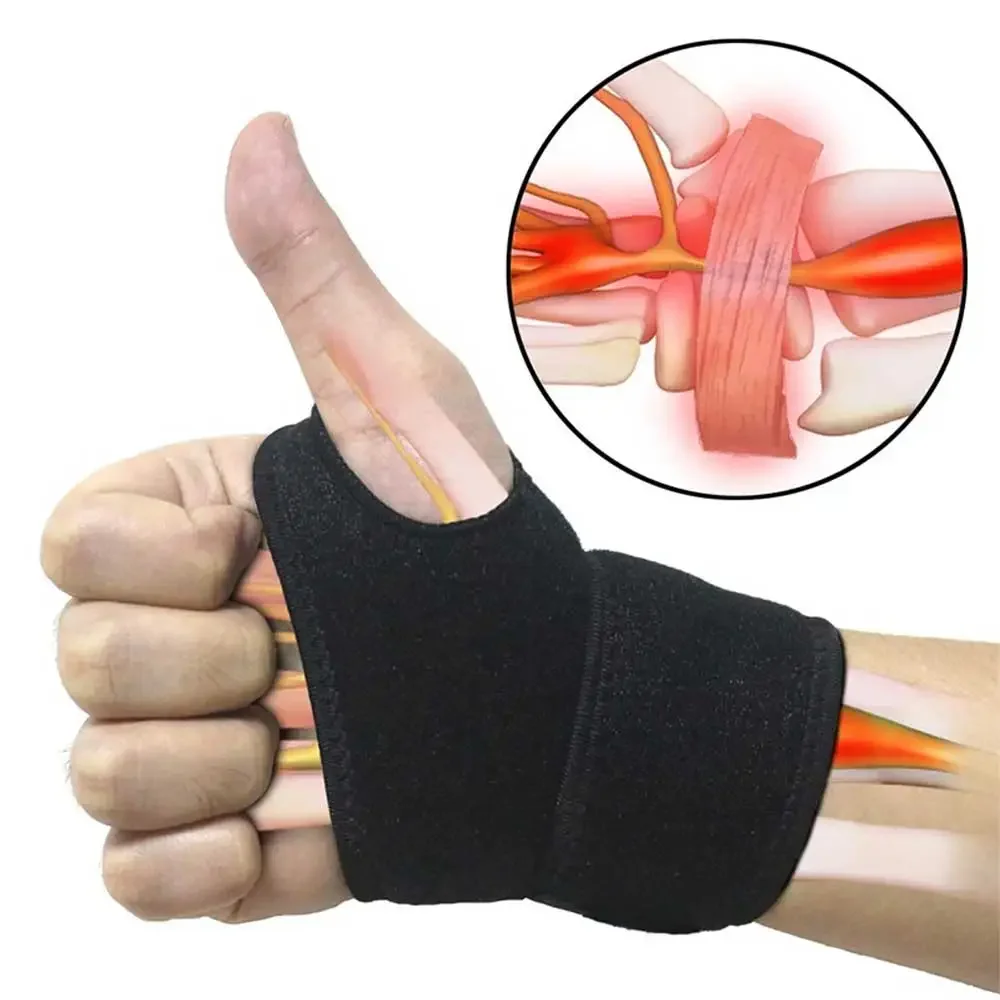 1Pair Reversible Wrist Brace Support Thumb Stabilizer Adjustable Wrist Support Wrap for Volleyball Badminton Adult Protector