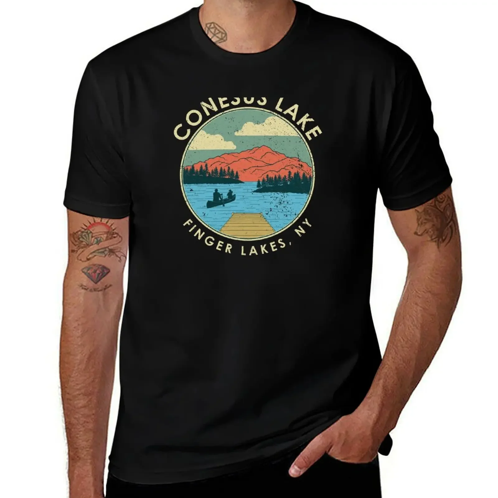 

Finger Lakes NY New York Conesus Lake product T-Shirt Anime t-shirt Personalized t-shirt designer shirts mens workout shirts