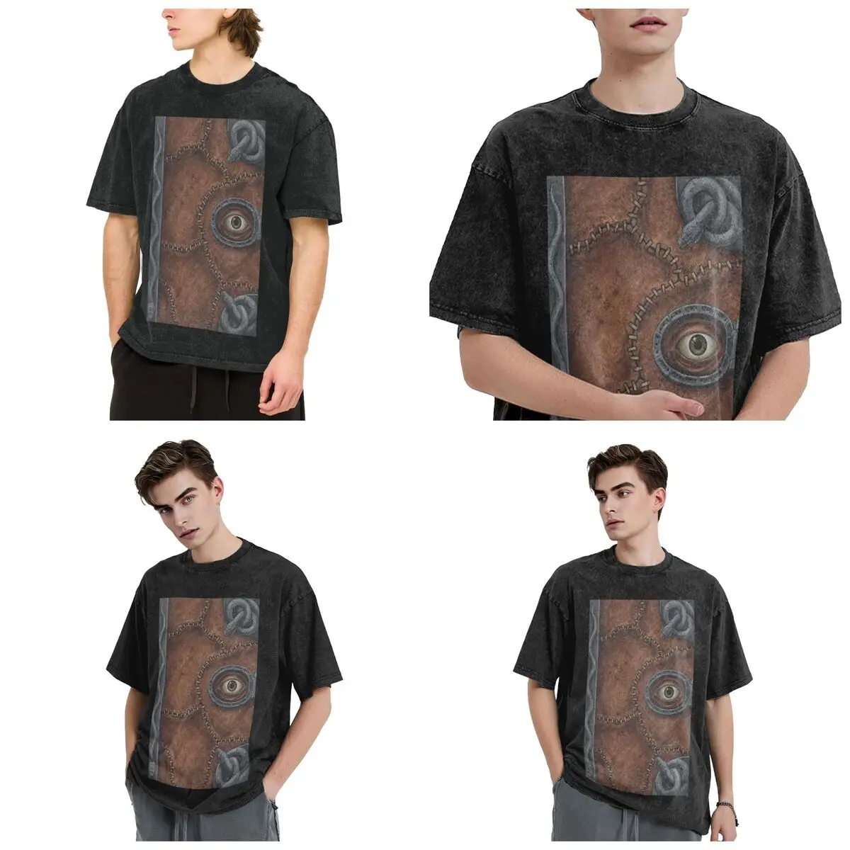 Streetwear T-Shirts Hocus The Spell Book Pocus Horror Tv Movie Washed T Shirt Short Sleeve Hip Hop T-Shirt Tops Tees