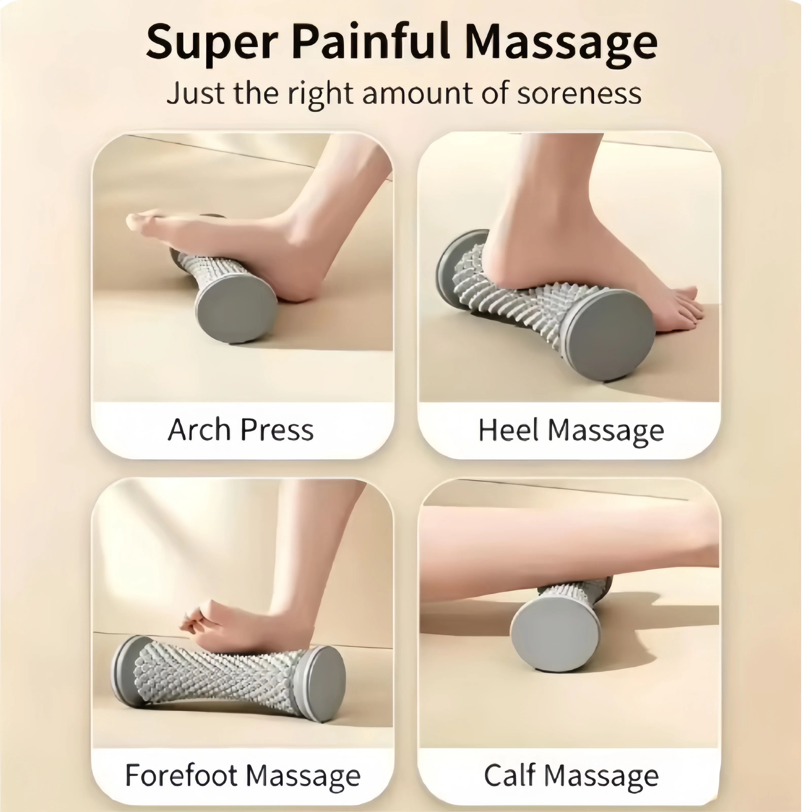 TPE Spiky Foot Massage Roller Deep Acupressure For Home Office Post Workout Foot Care