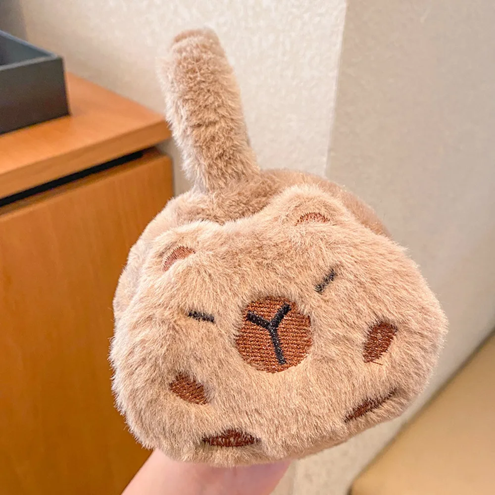 

Cute Capybara Ear Warm Earmuffs Plush Cartoon Winter Earflaps Windproof Soft Ear Cover Warmth Kids