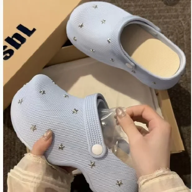 Star Cluster Sneaker Summer Outerwear Comfortable Thick-soled Anti-odor Women's New Style Casual Heightening Cooling Shoes Gift