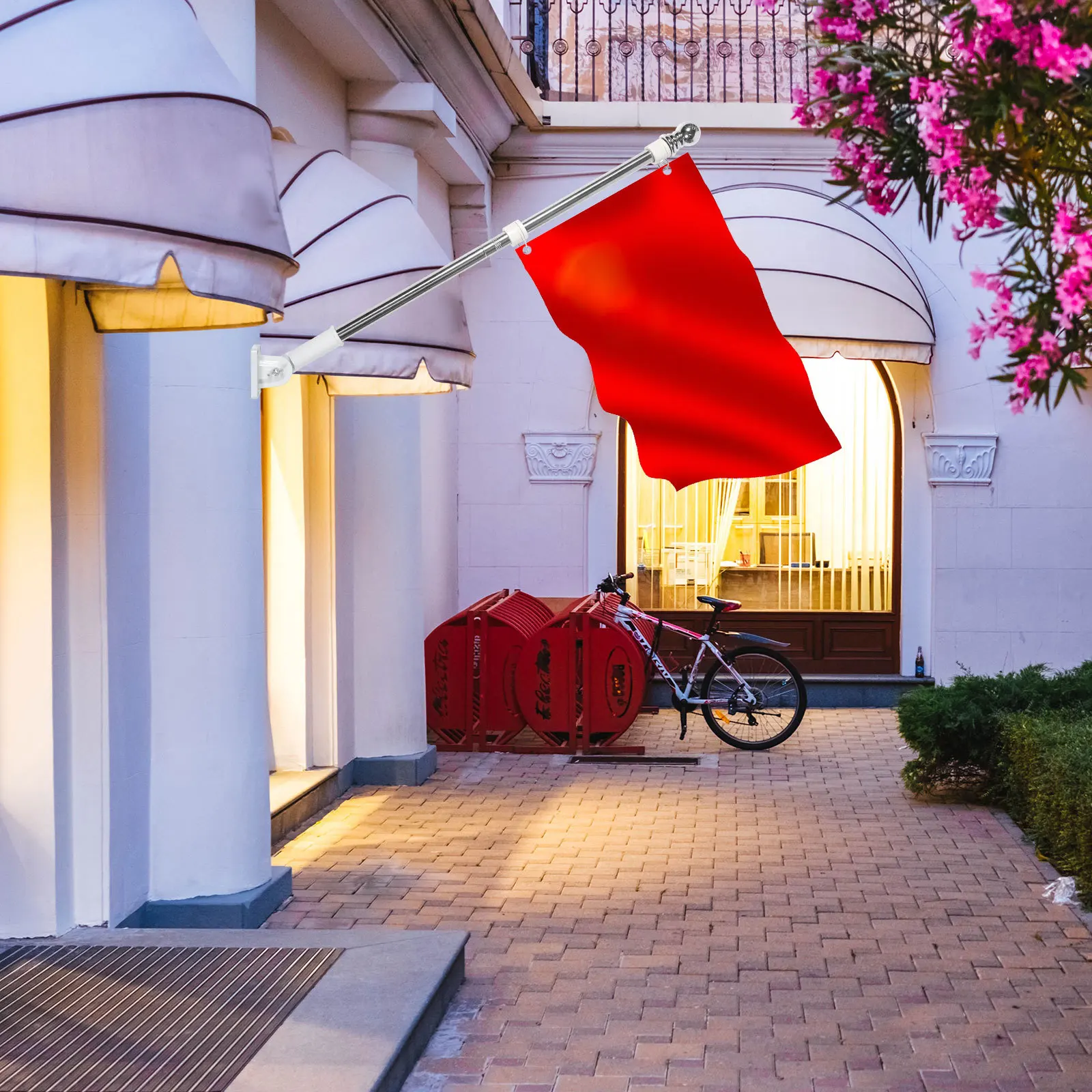 

1Set Flag Pole Holder Adjustable Outdoor Flagpole Mounting Bracket Porch Garden Yard Flag Pole Kit Durable Aluminum