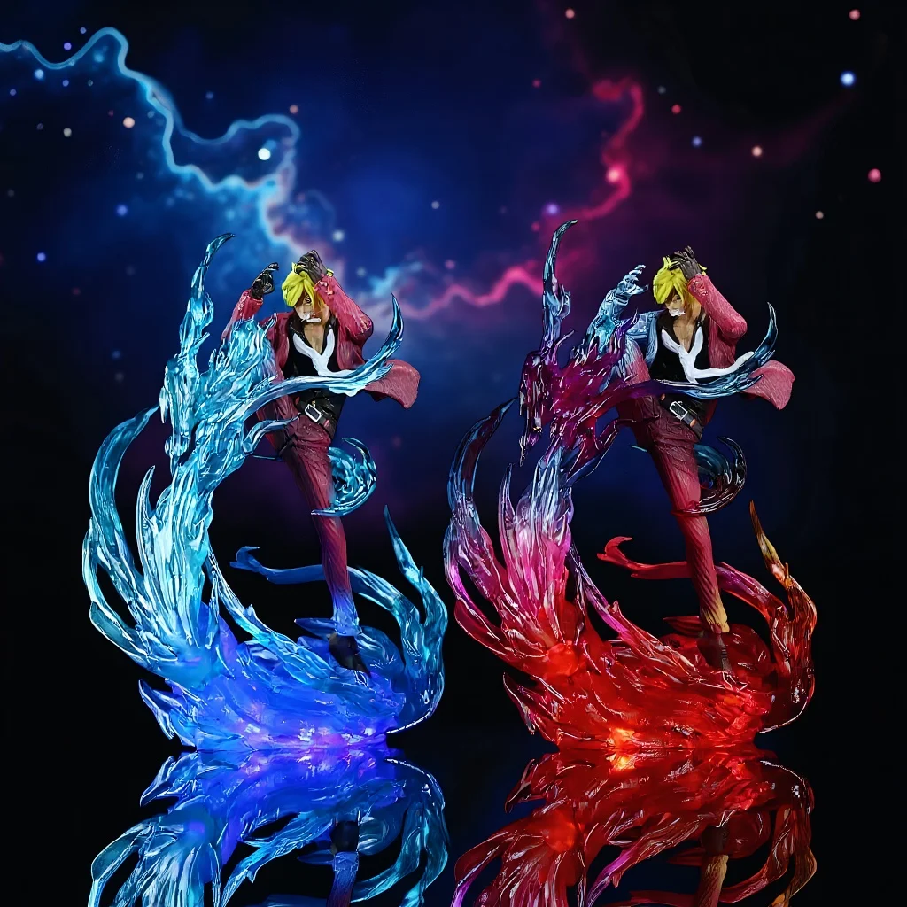 

New One Piece Anime Statue Figure Jacksdo Devil Wind Leg Vinsmoke Sanji Luminous Figure Model Desktop Decoration Surprise Gift