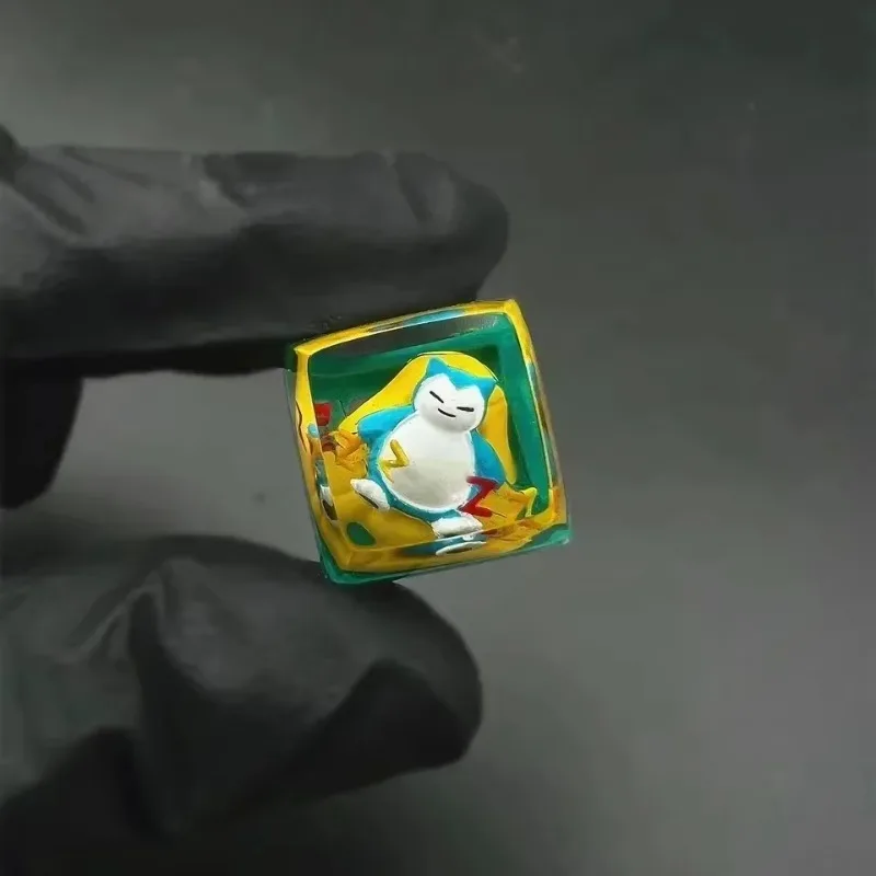 

Pocket Monsters Keycaps Snorlax Gengar Cross Shaft Pikachu Journeys Stereo Cute Illustration Mechanical Keyboard Resin Keycaps