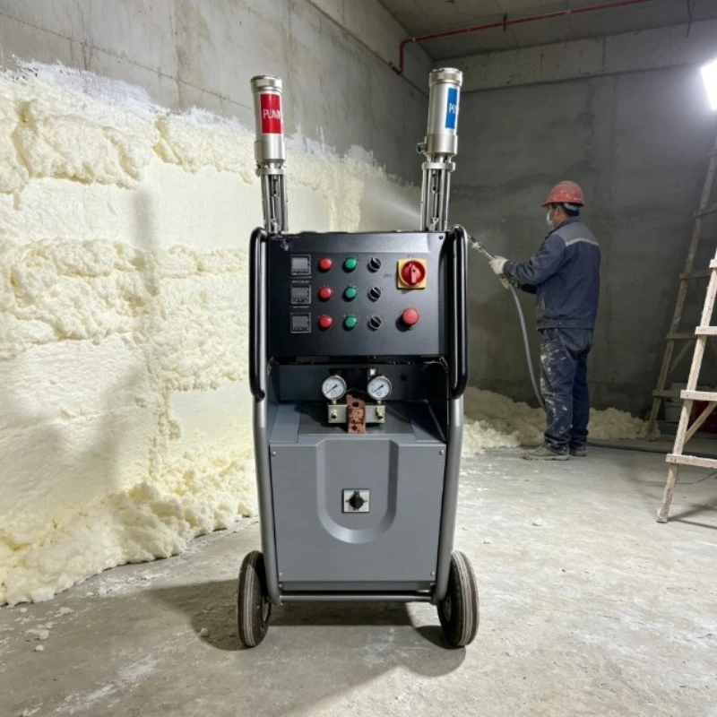 Pneumatic Low Pressure Polyurethane Foam Spray Machine Air Driven PU Sprayer For Wall Roof Insulation Waterproof Renovation