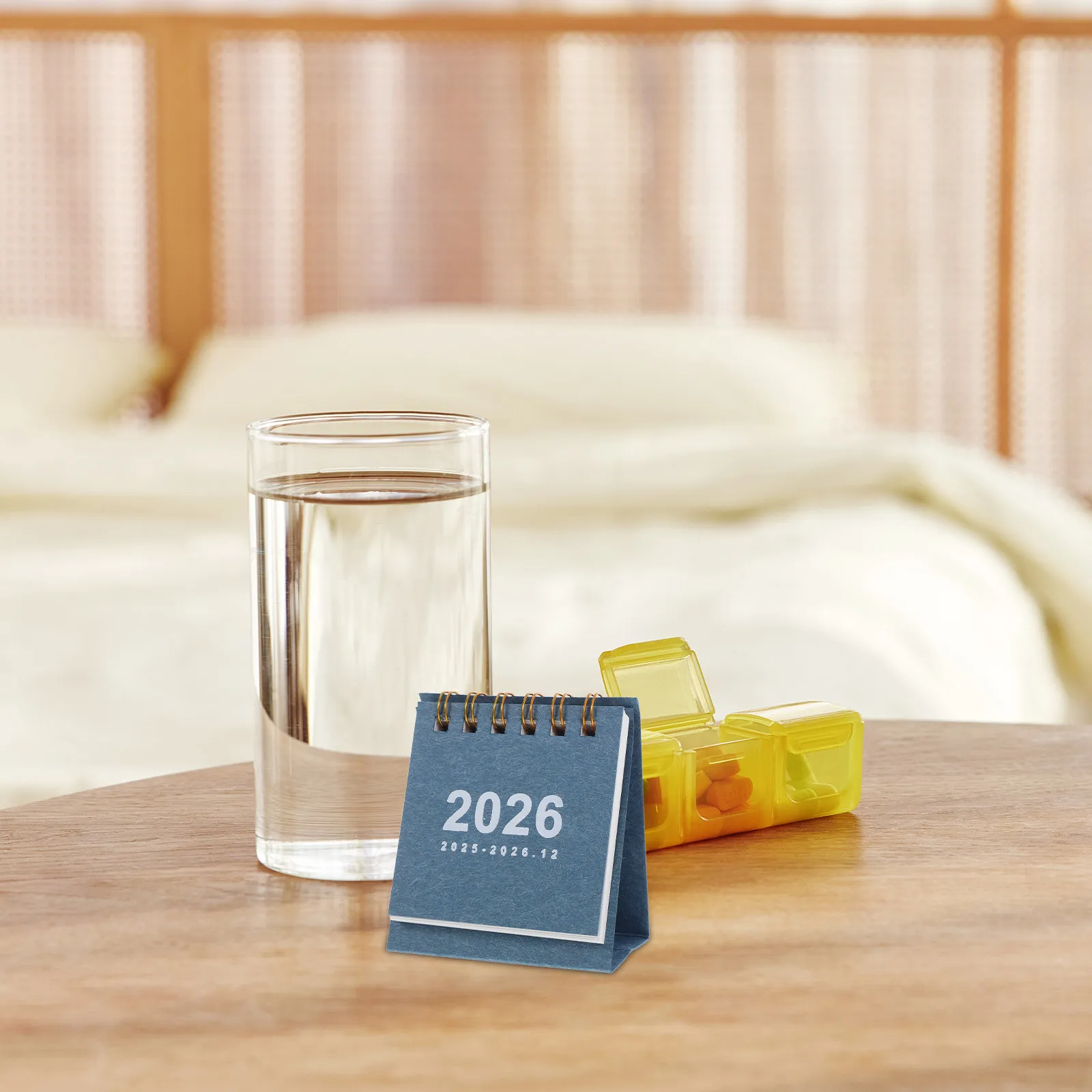 Mini Desktop Calendar 2026 Tear Off Daily Planner Compact Portable Small Standing Block Calendar for Office Home Task Tracking