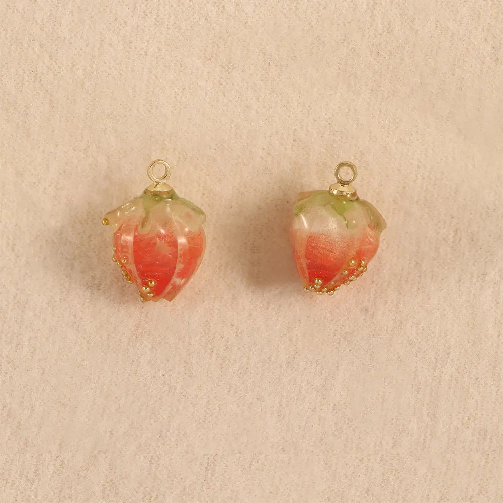 

Charms Women Resin Keychain Pendant Hair Stick DIY Jewelry Accessories Strawberry Pendant Jewelry Making DIY Earring