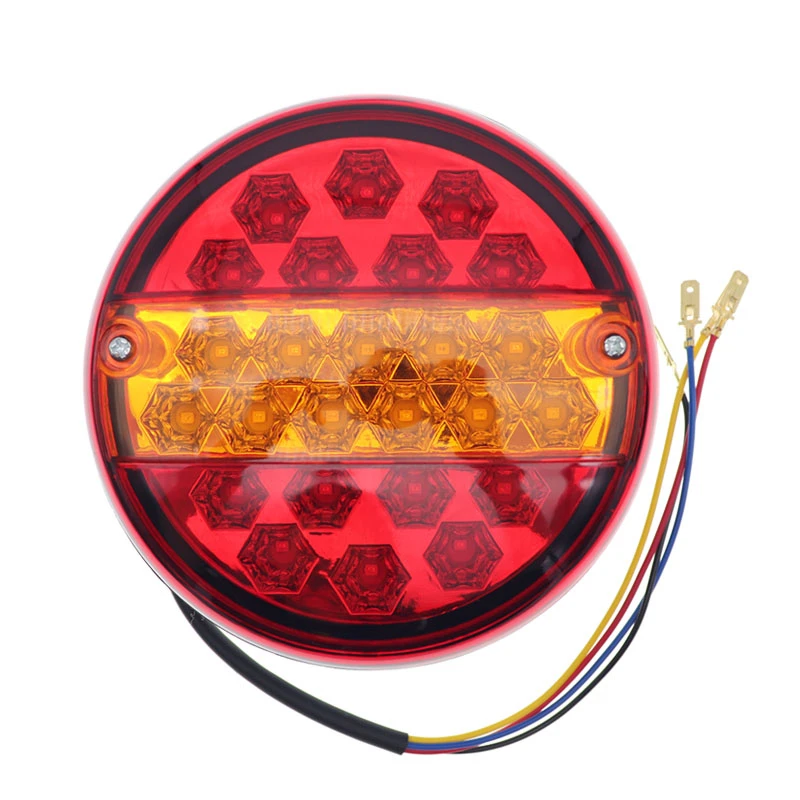 12V-24V Universial 20 led Car Tail Trailer Van Lights Truck caravana Taillight Rear Brake Stop Indicator Turn Signal Lamp Round