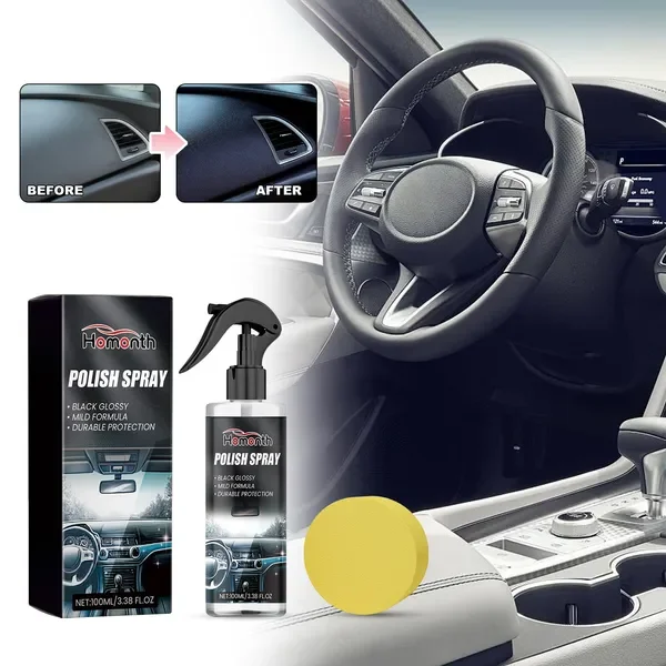 Homonth Polish Spray, Wash Free Clean Decontamination Seat Instrument Panel Cleaner