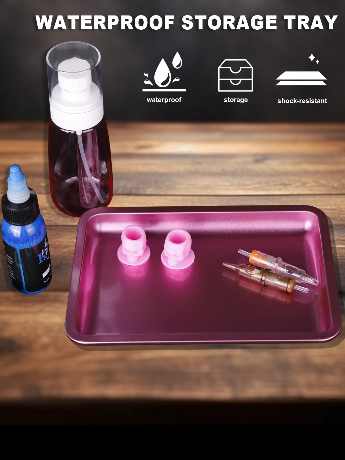 

1pc Square Stainless Steel Tattoo Cosmetic Storage Tray Nail Art Equipment Plate Dental Tray False Nails Dish Tools Storage Tray