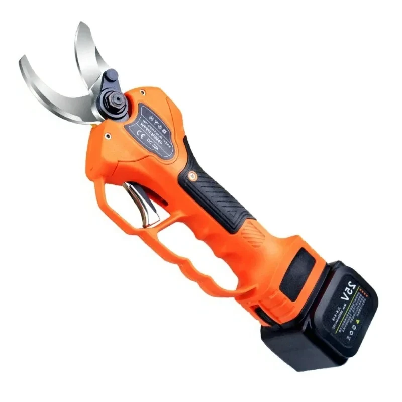 25V Electric Pruning Shears Cordless Fruit Tree Bonsai Pruning Branches Cutter Garden Secateur Landscaping Tools 2 Batteries