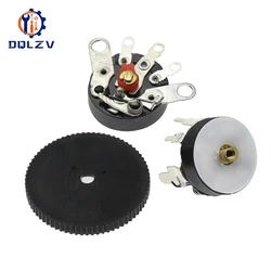 RV12MM Curved Foot Straight Foot Switch Radio Amplifier Volume Potentiometer 10K 50K With Turntable