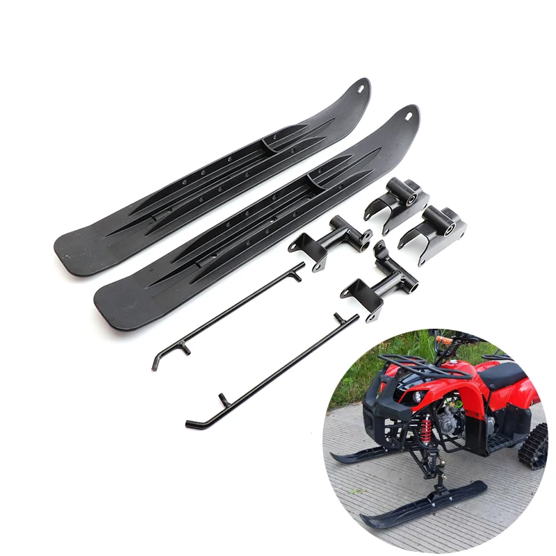 Universal Front Wheel Plastic Skis Conversion Kit Compatible with ATV Go Kart UTV Buggy and Sled