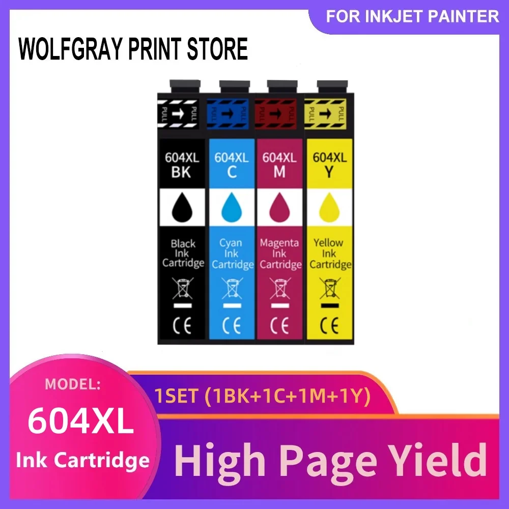 T604XL T604XL T604 XL 604 Premium Compatible T604 Ink Cartridge for Epson XP-4205,WF-2910DWF WF-2930DWF WF2935DWF WF2950DWF