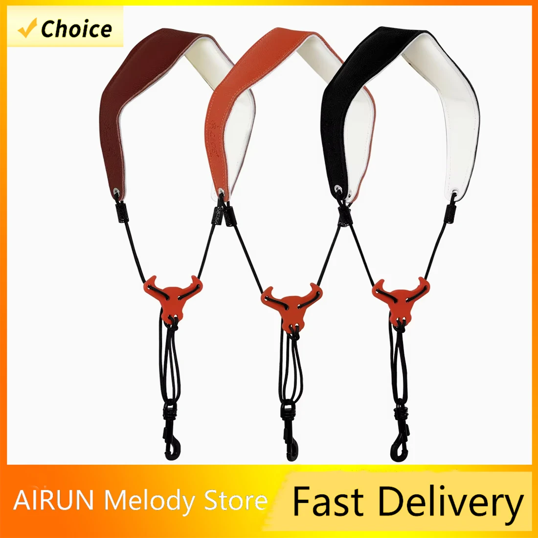 

SLADE Saxophone Strap Neck Strap Soprano Alto Saxophone Universal Strap Durable Cowhide Woodwinds Instrument Accessories Part