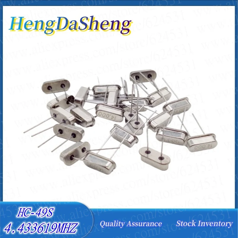 20Pcs/Lot Quartz Crystal Resonator HC-49S 4.433619MHZ 4.433619M Passive Oscillator DIP-2