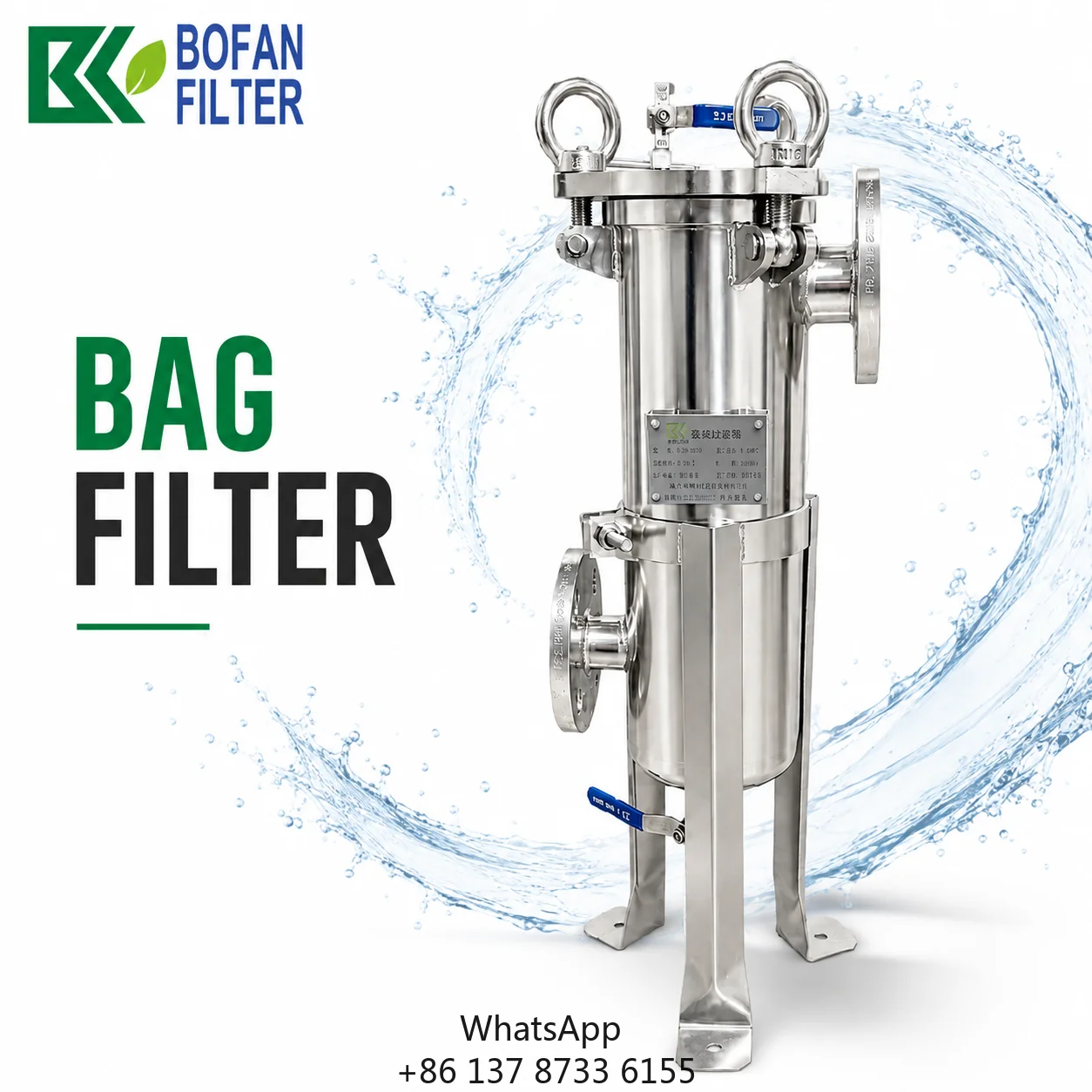 304 Stainless Steel Bag Filter Housing CR10 High Pressure For Water Treatment With Food Grade Quality