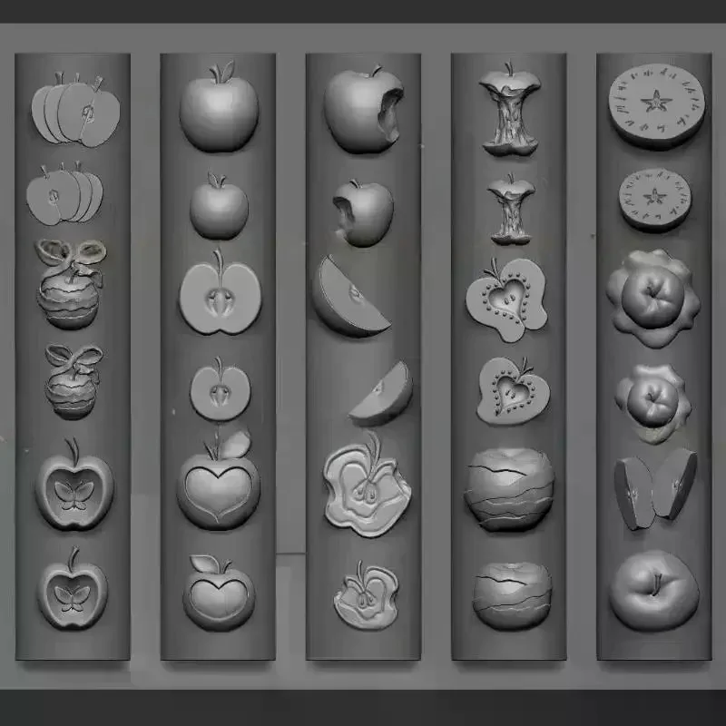 /JCS/Cute Animals 3D Silicone Nail Mold DIY Fruit Design Transparent Mold Manicure Design Tools Nail Art Decoration Cartoon