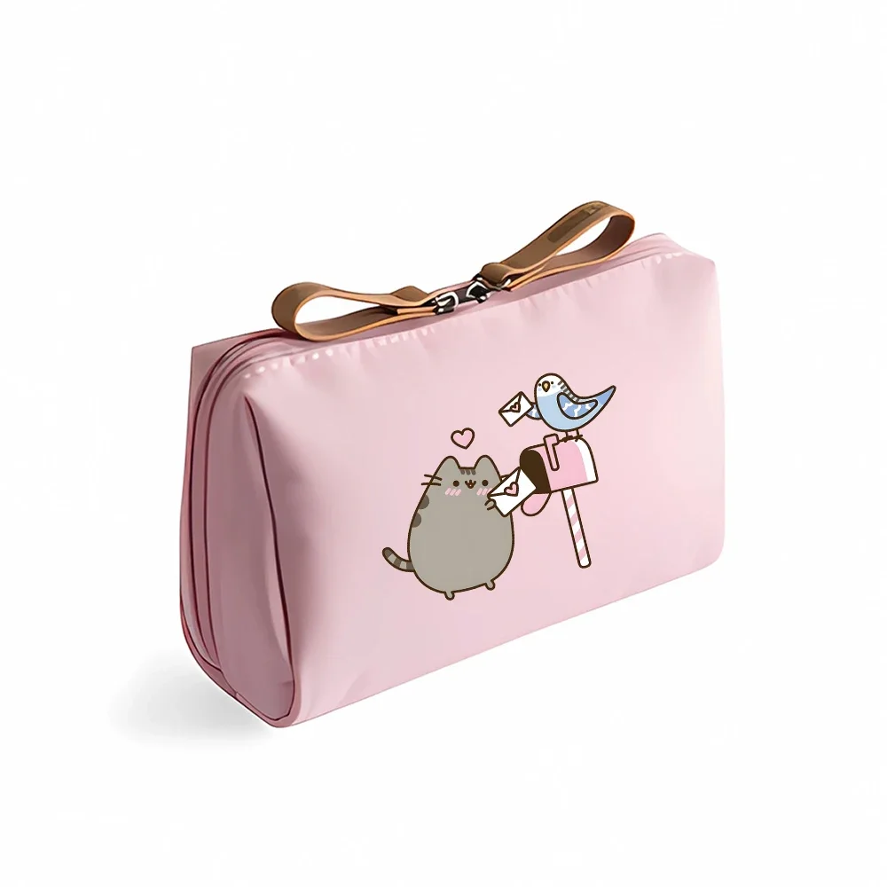 Pusheens Cosmetic Case Girl Childern\'s Anime Cartoon Printing borsa per il trucco femminile per adolescenti donna Office Student Coin Kid Cute Gift