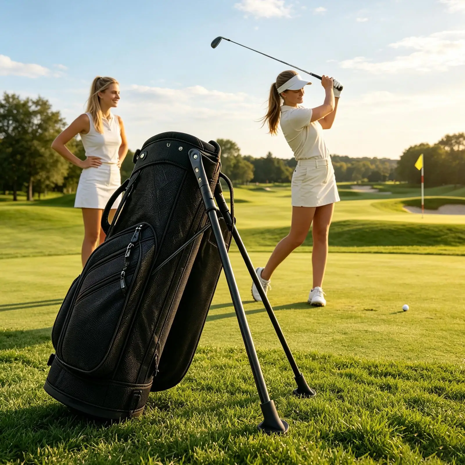 Attachable Stand for Golf Bag Non-Slip Stable Stabilizer Support Replacement Base Grips Golf Bag Replacement Parts for Travel