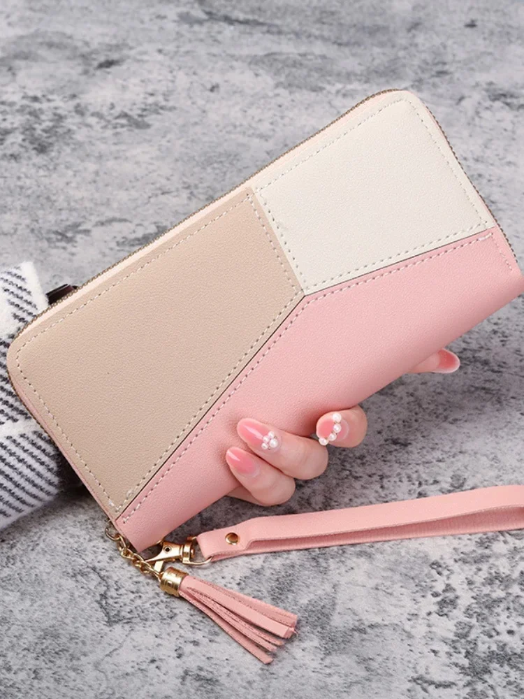 Fashion Zipper Wallets Womens Long Purses Handbags Coin Purse Cards Holder PU Leather Billfold Wallet