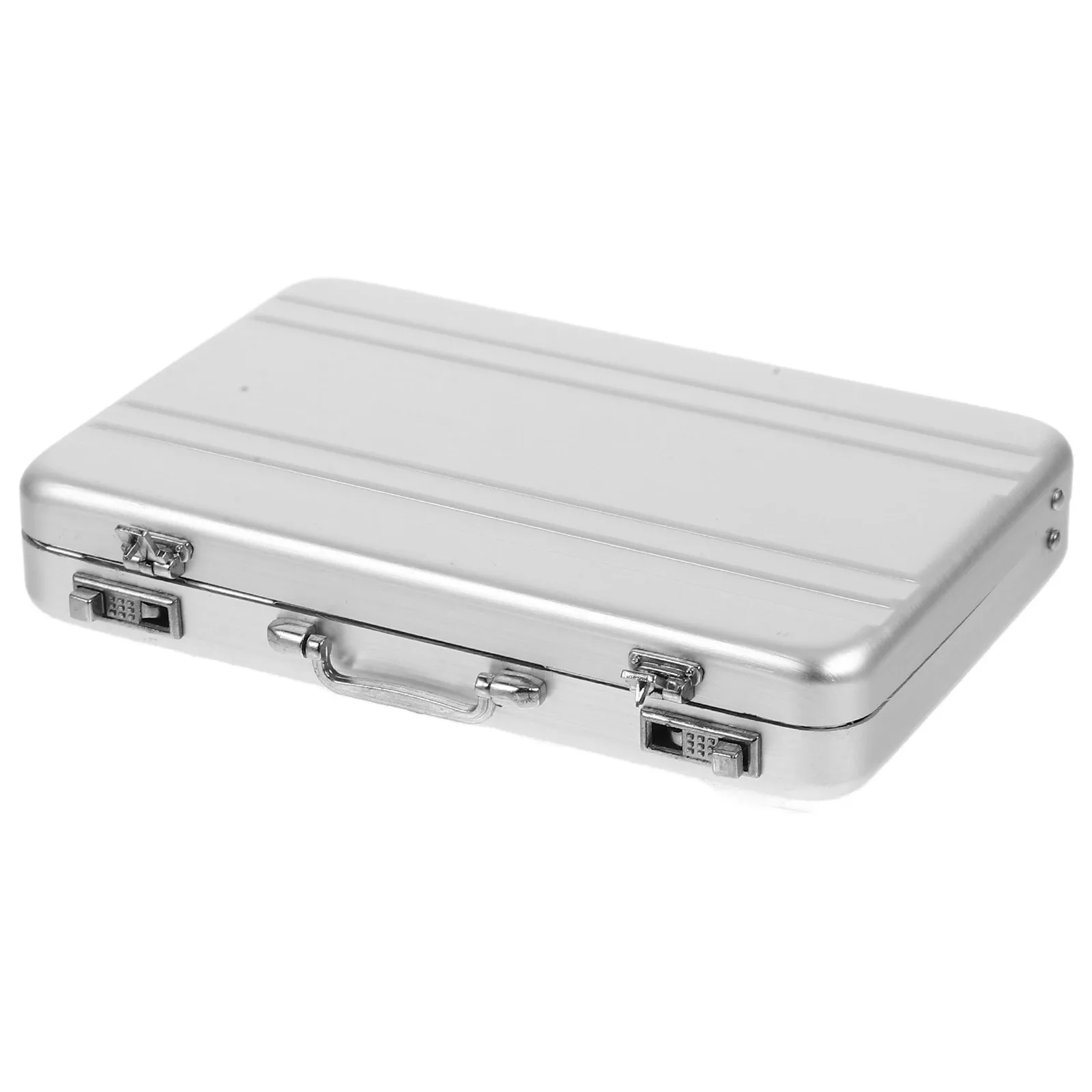 

Business Card Holder Aluminum Alloy Mini Safe Box Portable Credit Card Organizer Desktop Visiting Cards Storage Box