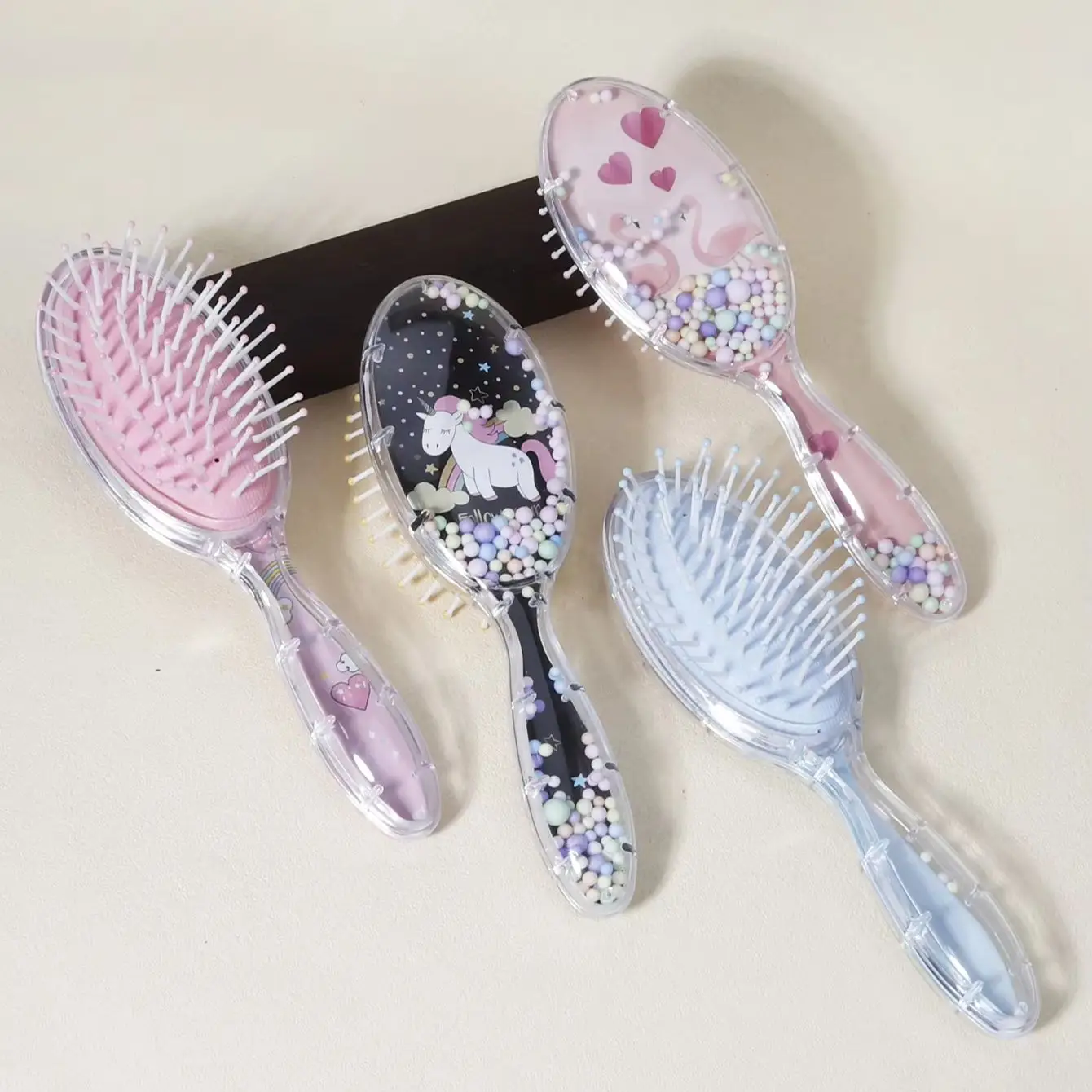 cute cartoon comb scalp massage air cushion hair brush women\'s hair comb portable tool Special for real hair wigs