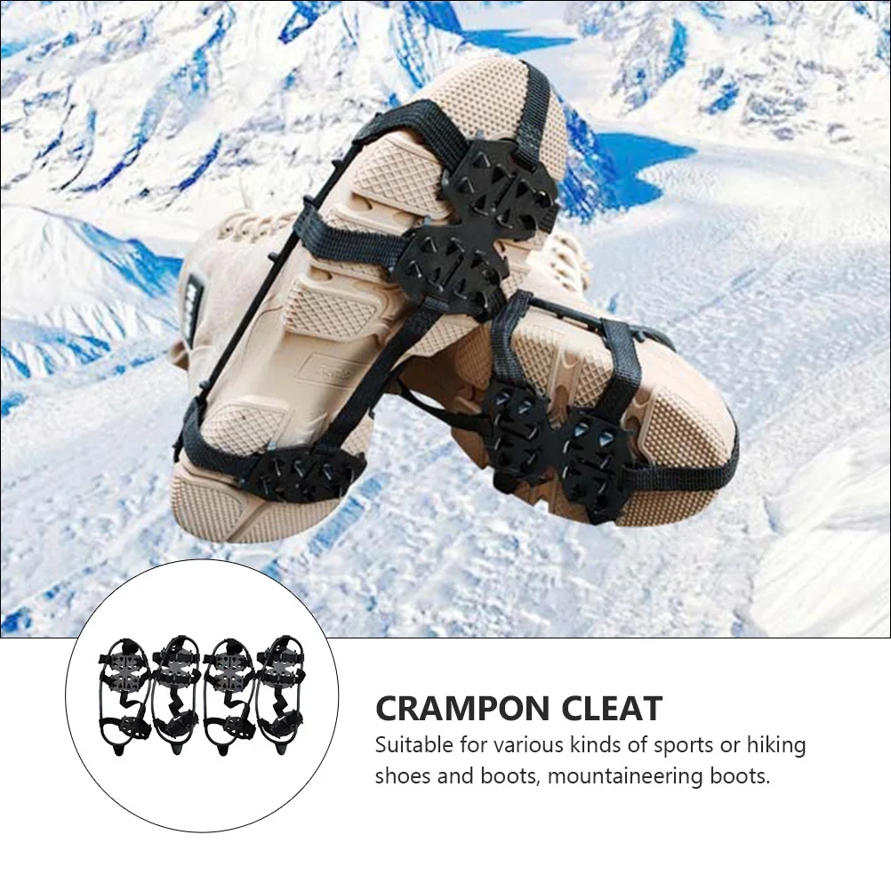 

2pcs Ice Cleats Shoes, Anti-Slip Traction Spikes For Hiking Boots, Snow Crampons For Ice Climbing, Mud Trail Running, Portable