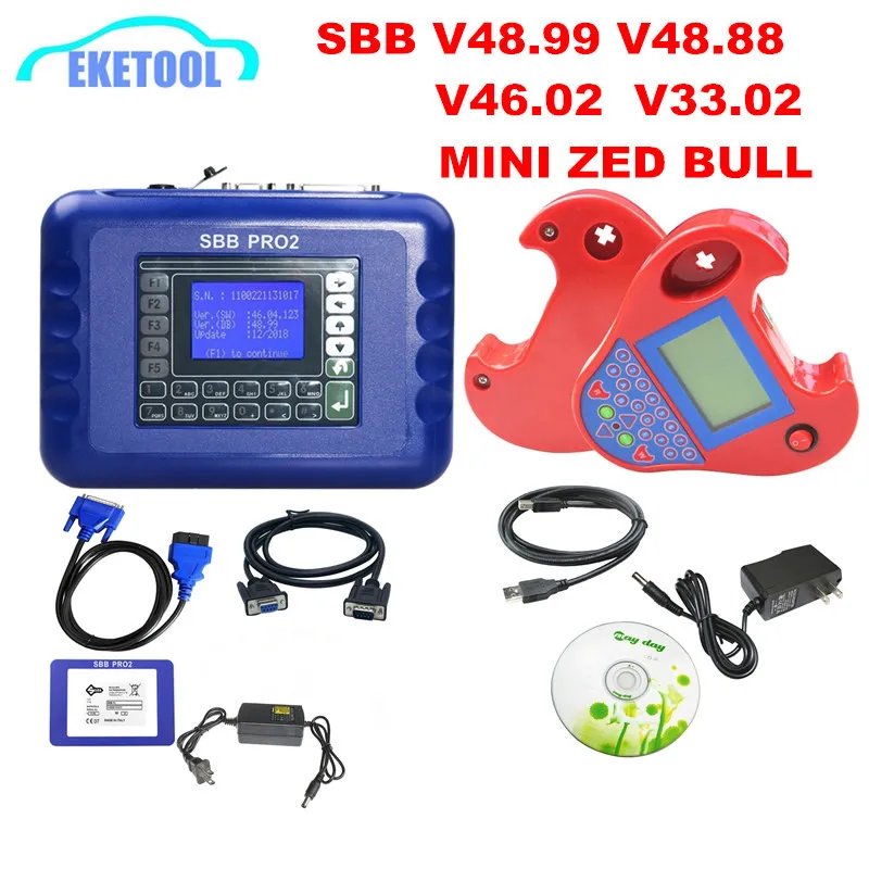 

SBB Pro2 V48.99 V46.02 Auto Key Programmer Newest Version OBD2 OBDII Car Key Maker For Multi-Brands MINI Zed Bull