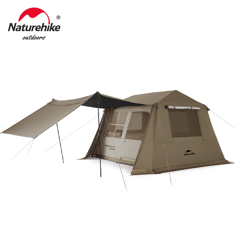 Naturehike Tent Village 6.0 Camping Travel Living Room Tent 4 ~ 6 People Waterproof Quick Open Tent Large Space Outdoor Portable