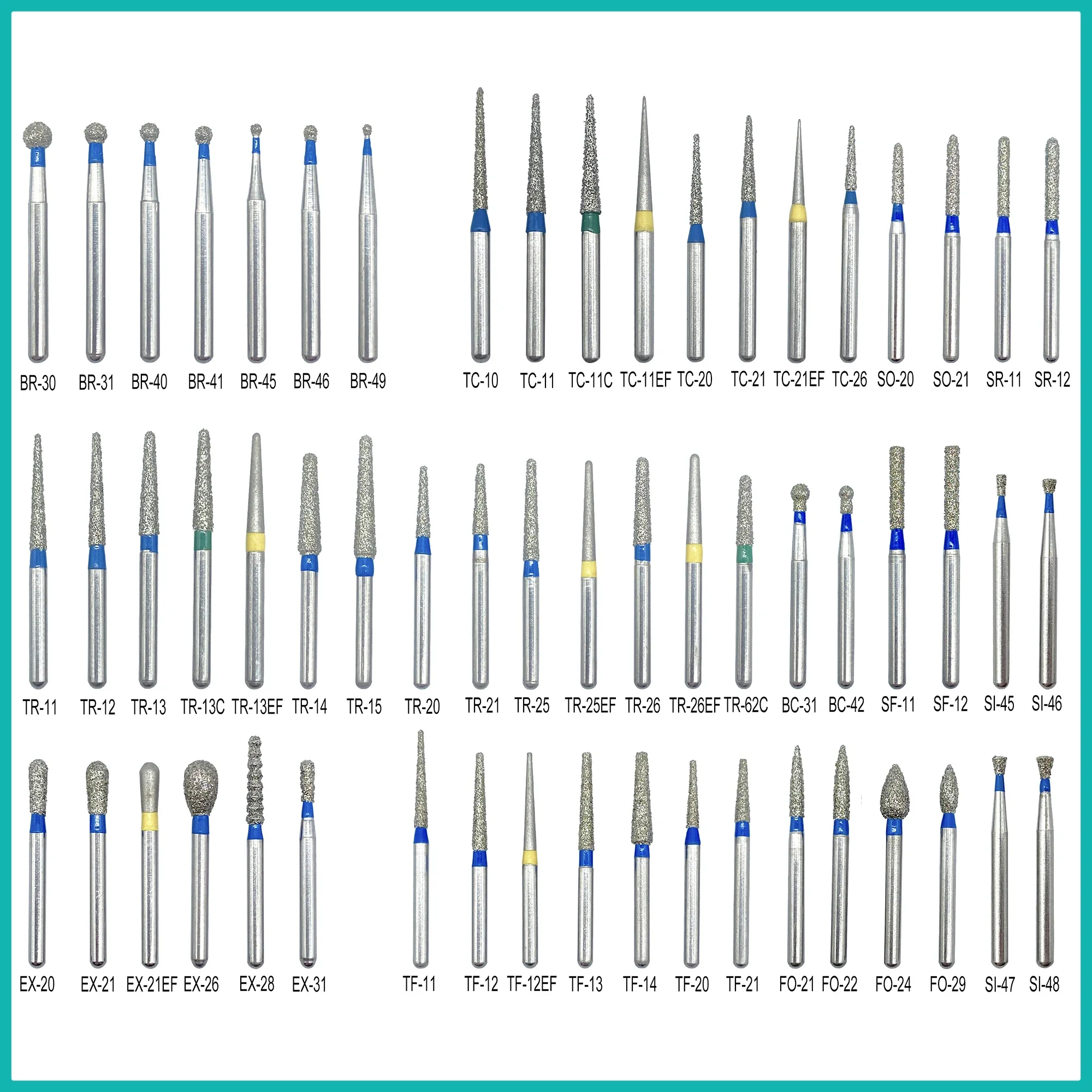 10pcs/Pack SYNI Dental Diamond Burs Drill FG 1.6mm for High Speed Handpiece Dental Lab Polishing Tools Odontología Dental