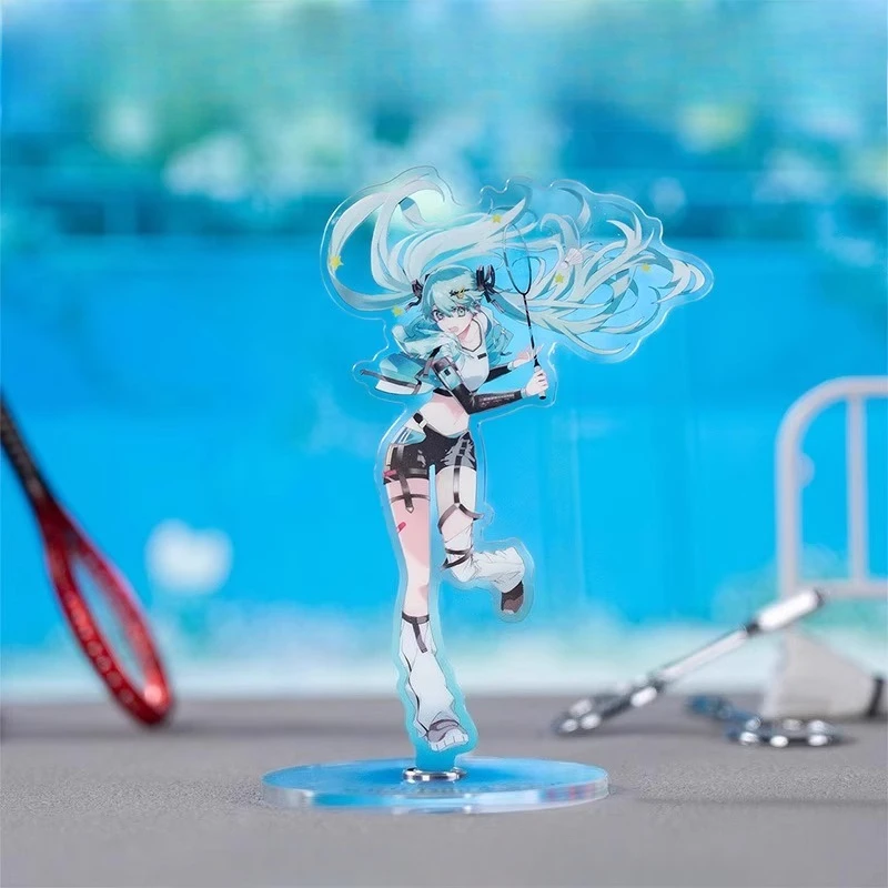 

12.5 cm Hatsune Miku Acrylic Display Stand - Rotating Anime Character Figure Desktop decoration Cute Collectible Gift for Fans